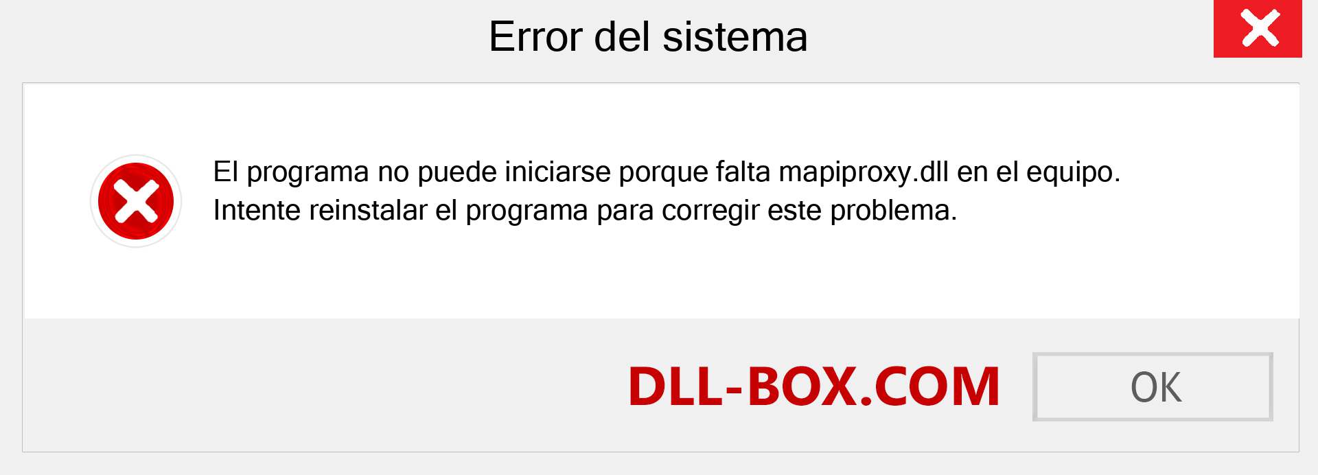 ¿Falta el archivo mapiproxy.dll ?. Descargar para Windows 7, 8, 10 - Corregir mapiproxy dll Missing Error en Windows, fotos, imágenes