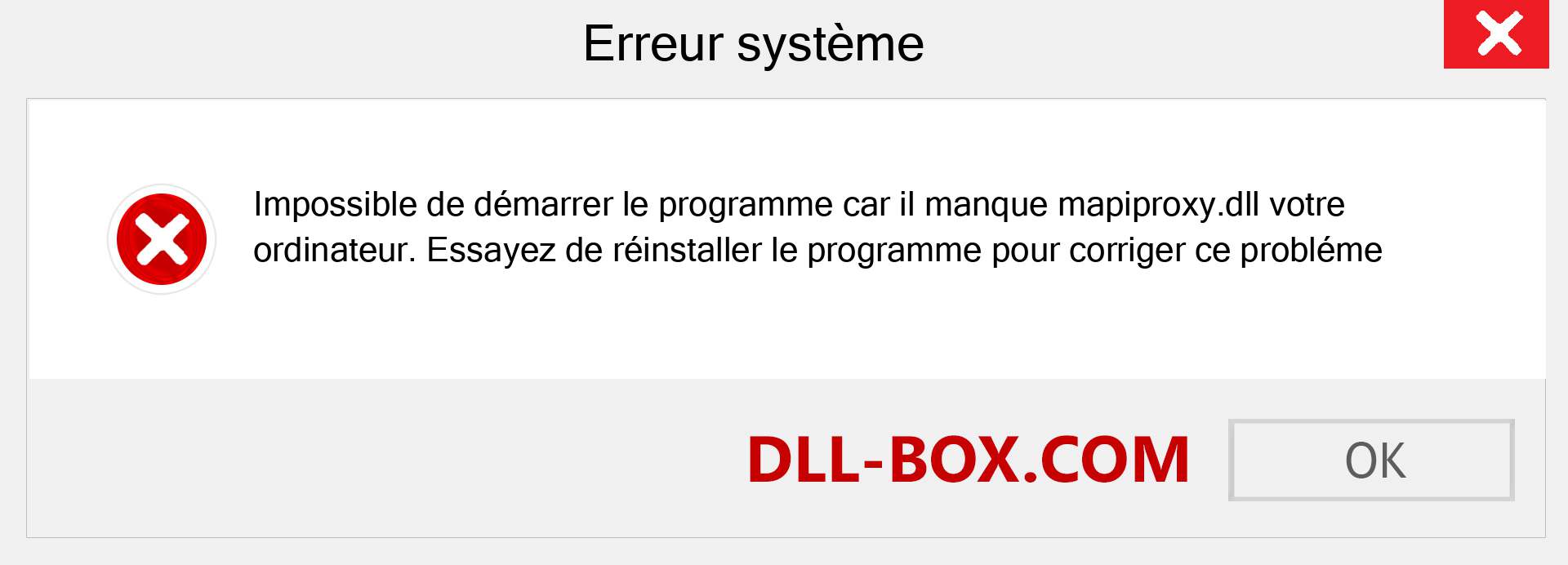 Le fichier mapiproxy.dll est manquant ?. Télécharger pour Windows 7, 8, 10 - Correction de l'erreur manquante mapiproxy dll sur Windows, photos, images